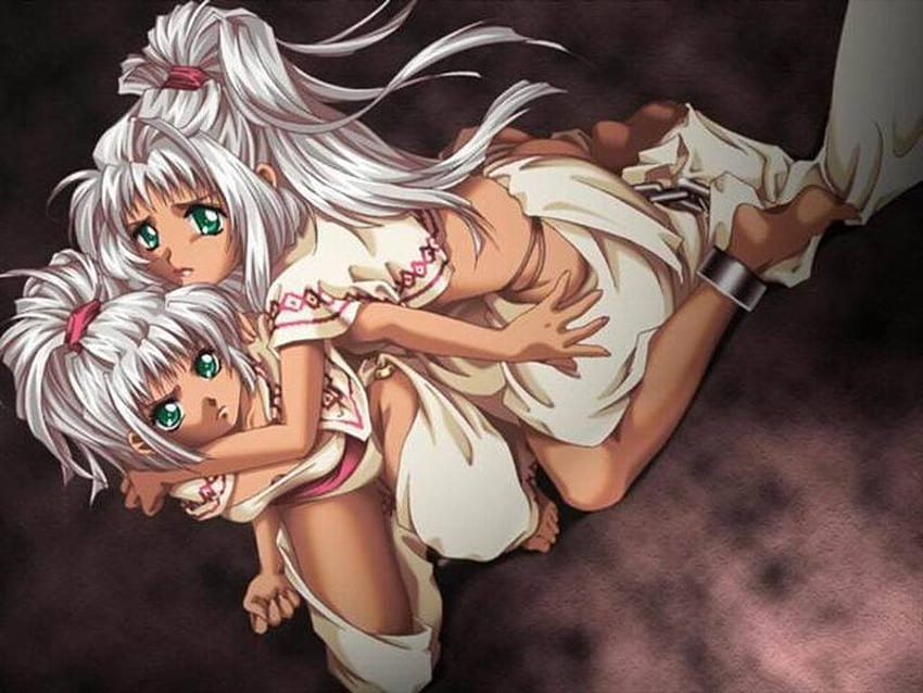 Scared slaves?, hot, girls, anime, scared HD wallpaper