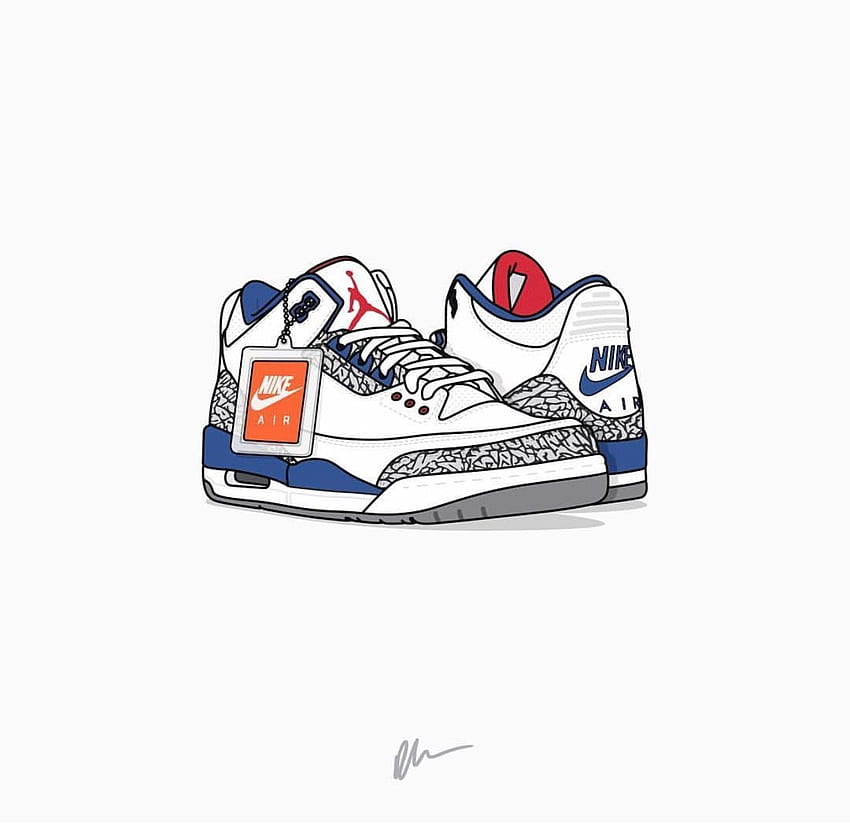 Cartoon-Nike-Schuhe, Turnschuh-Cartoon HD-Hintergrundbild