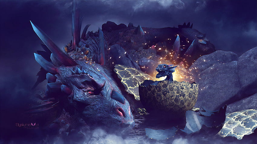 Century: Age of Ashes. Baby Dragon [HQ], Blue Baby Dragon, HD wallpaper