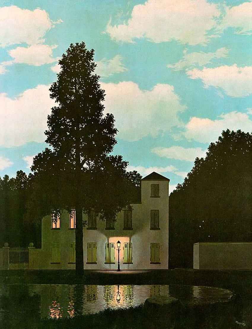 Un arte surrealista de rene magritte, René Magritte fondo de pantalla del teléfono