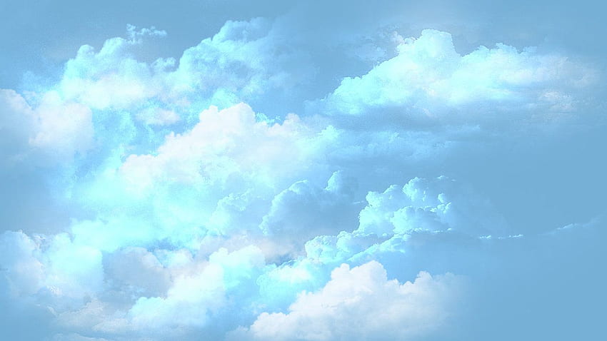 Nubes Estéticas Pastel, Nubes Estéticas Azul Pastel fondo de pantalla