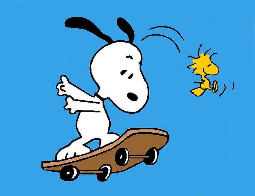 Snoopy, Cartoon Skateboard HD wallpaper