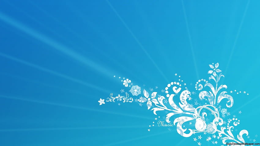 Minimal Vector Floral . Blue background , Background , Abstract, Cool Turquoise Abstract HD wallpaper