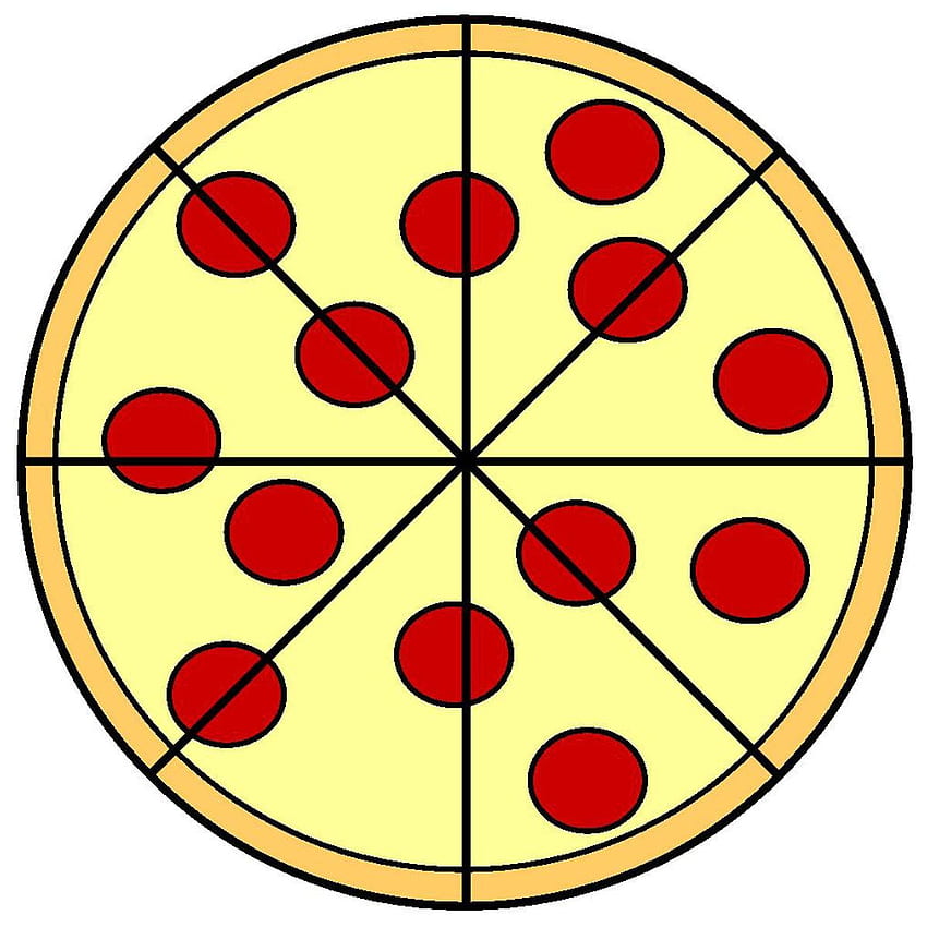 Fracciones clipart pizza imprimible, fracciones pizza imprimible, fracciones matemáticas fondo de pantalla del teléfono