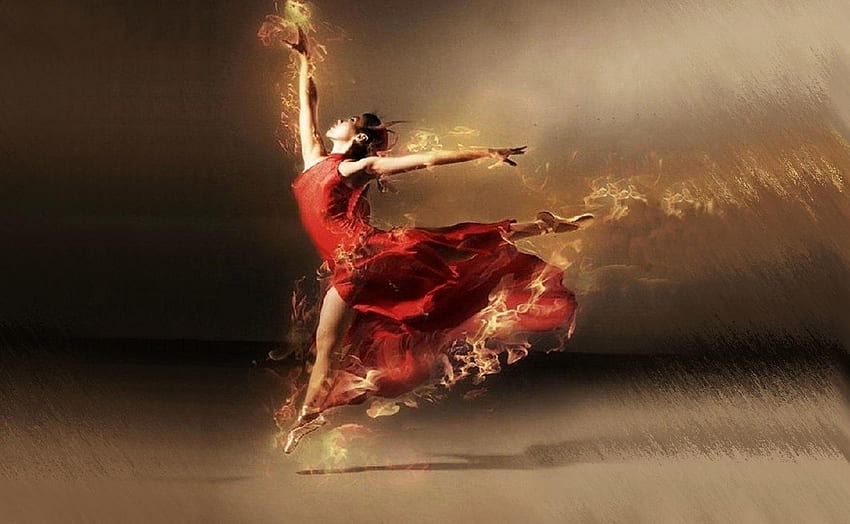 Fire Dancer HD wallpaper