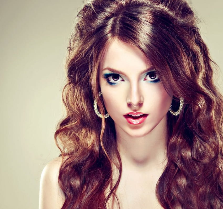 Cantik, nona, model, wajah, rambut, Sonyazhuravetc Wallpaper HD