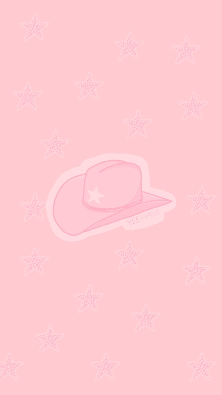 Pretty Pink Cowgirl Hat Sticker by morganicdesigns  Valentines wallpaper  iphone Valentines wallpaper Pink wallpaper ipad