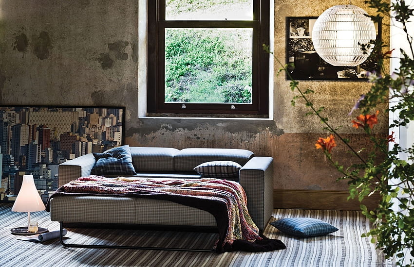 Interior, , , Design, Lamp, Sofa, Blanket, Plaid HD wallpaper