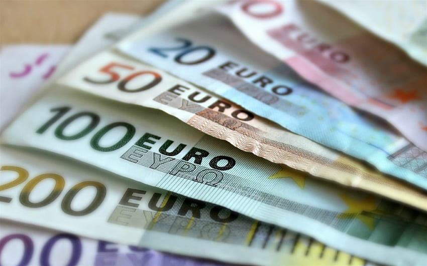 евро, банкноти, парични концепции, финанси HD тапет