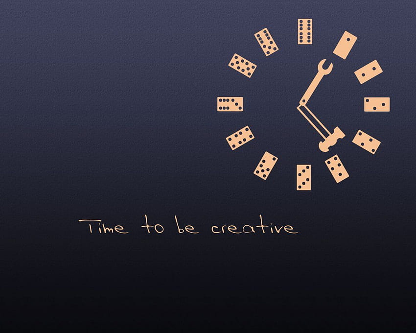 Domino clock - time to be creative HD wallpaper