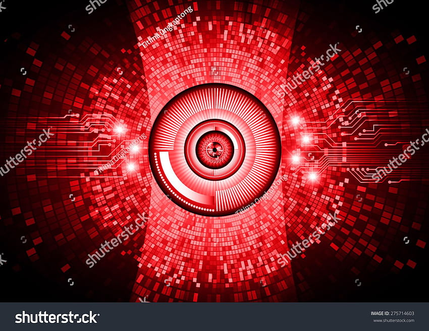 Червен технологичен фон. Червена Коледа, червена викторианска и червена, абстрактна червена технология HD тапет