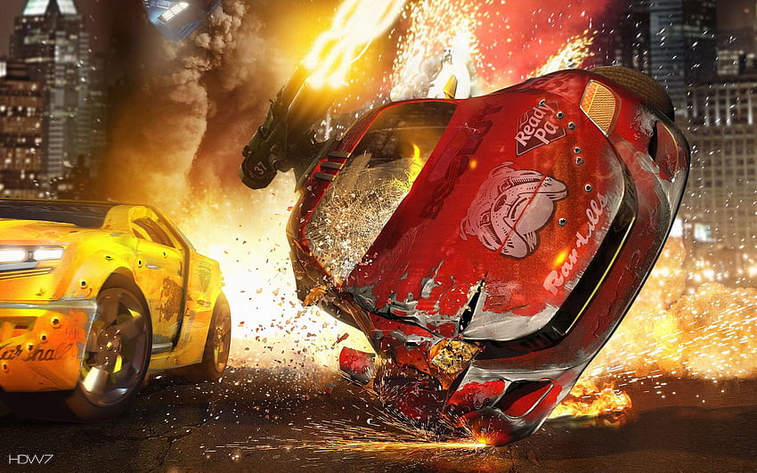 Death Race Car Crash - Tło wypadku samochodowego -, Death Race Cars Tapeta HD