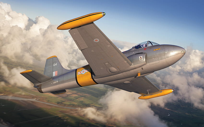 BAC Jet Provost, avión de entrenamiento británico, avión de entrenamiento militar, RAF, dibujos de aviones, Royal Air Force fondo de pantalla