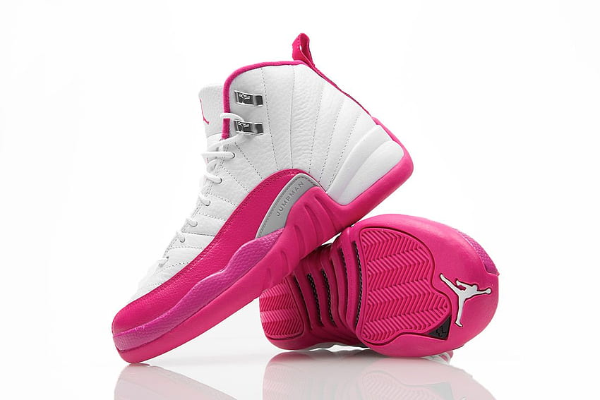 Air Jordan 12 GS White Dynamic Pink Release Date - Sneaker Bar Detroit HD wallpaper