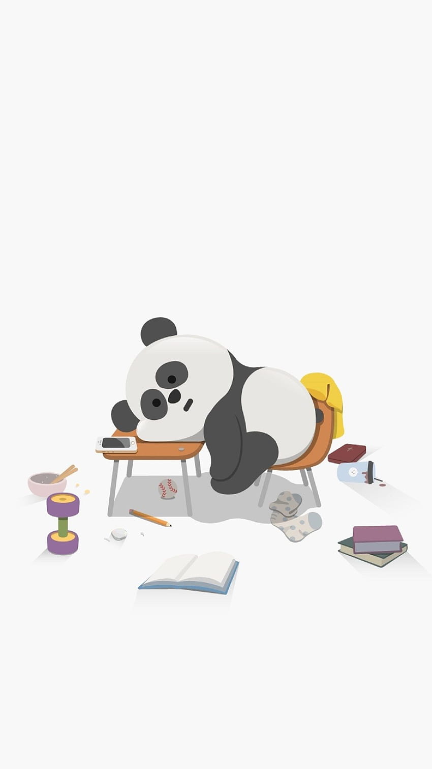 Bonito Panda Sonolento Animal Fofo IPhone S Toque para Ver Mais Alta Qualidade, Desenhando Animais Fofos Papel de parede de celular HD