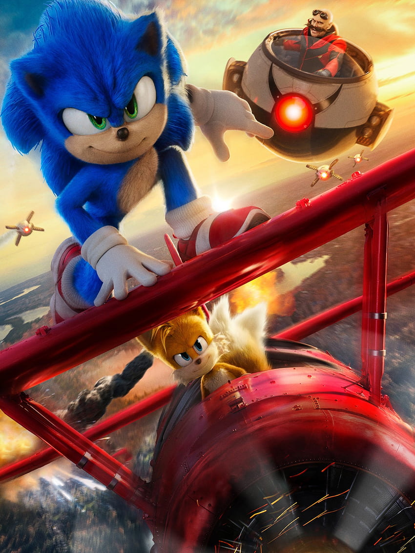 Sonic 2, eggman, tails, hedgehog, jim_carrey, knuckles, 2022, april HD phone wallpaper