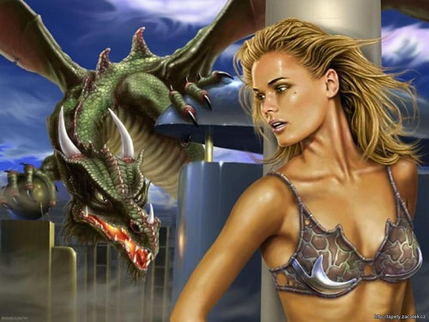 Dragon's treat , dragon, fantasy HD wallpaper