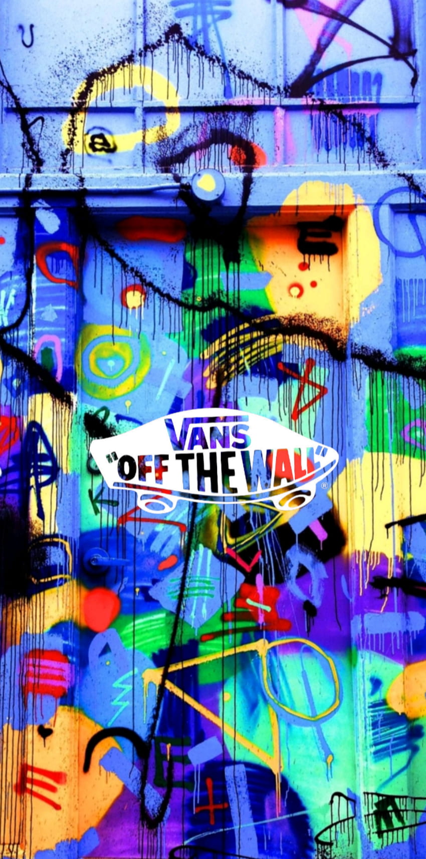 Vans Graffiti, Skateboard, blau, Logos, beliebt HD-Handy-Hintergrundbild