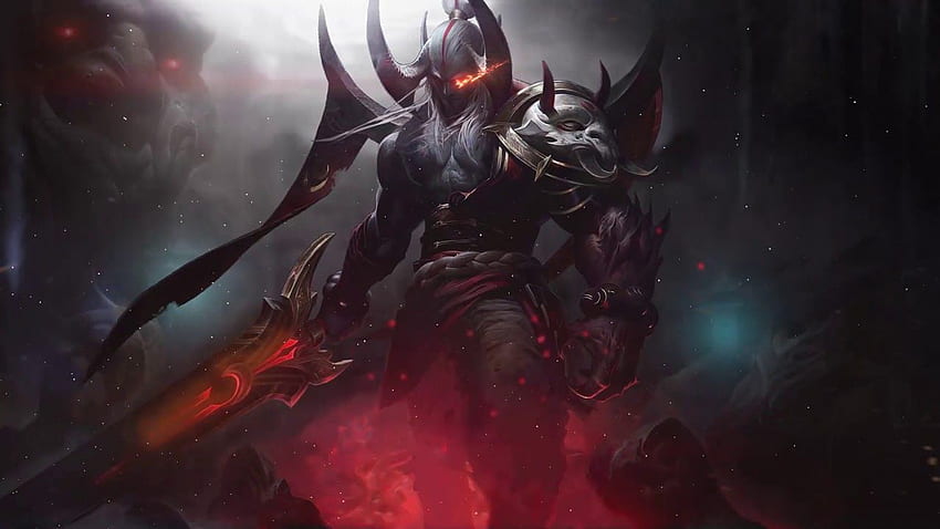 Kanlı Ay Aatrox Animasyonlu Sıçrama Sanatı HD duvar kağıdı