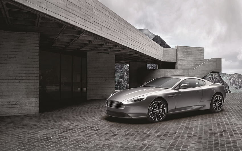 Aston Martin, автомобили, сив, страничен изглед, Gt, Db9 HD тапет