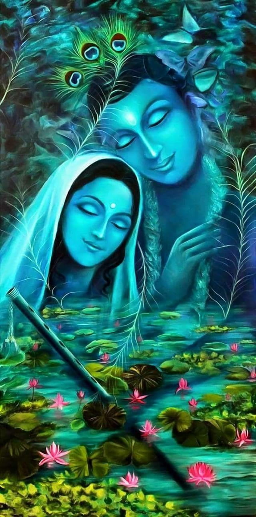 I really really love thismpic my fav color and mesmerizing pic. Krishna painting, Krishna radha painting, Radha krishna, Radha Krishna Art HD phone wallpaper