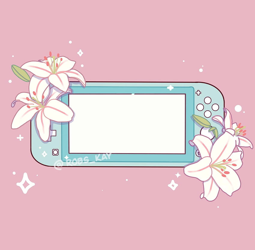 Lirios Florales Switch Lite ✨. Kawaii, cruce de animales del interruptor de Nintendo, arte de Nintendo fondo de pantalla
