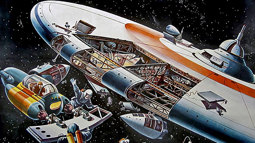Vintage Sci-Fi, Retro-Sci-Fi-Kunst HD-Hintergrundbild