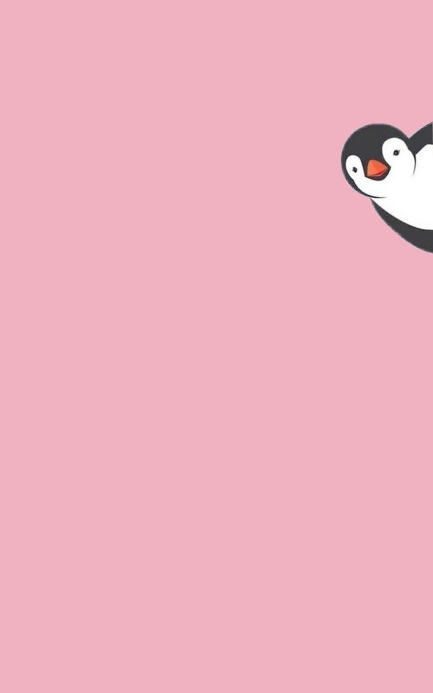 Pingwiny, różowy pingwin Tapeta na telefon HD