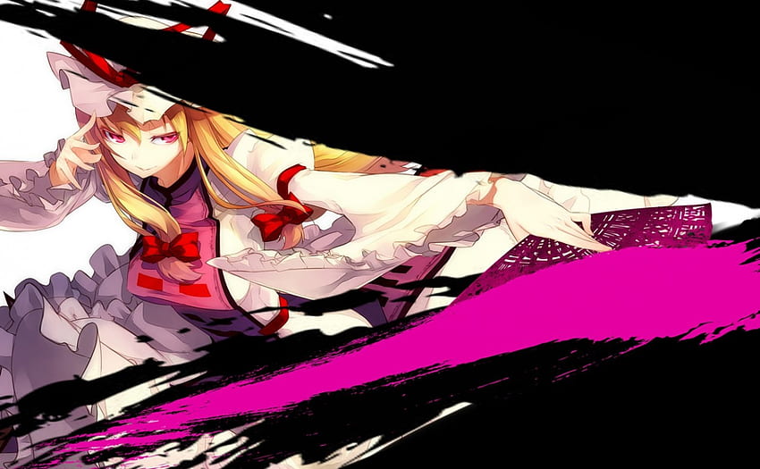 Win with Me, But Repayment You, Yakumo Yukari, Beauty, Wall, Touhou, Golden Witch, BG, Anime, Witch, Game, HighSchool, Classic, Colours, New, Lady HD тапет
