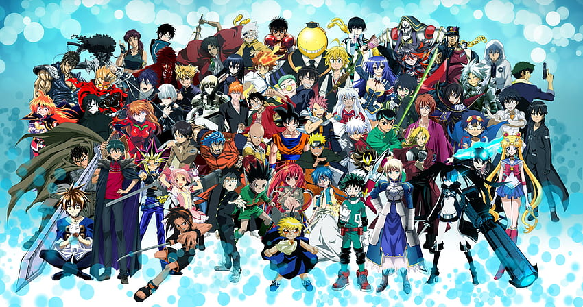 аниме , различни аниме герои плакат Son Goku Monkey D. Luffy Uzumaki Naruto Gon css Drag. Всички аниме герои, аниме, герои, сладки аниме герои HD тапет