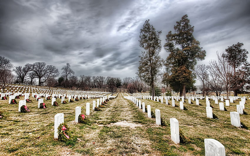 Endlose Reihen des Arlington Cemetery HD-Hintergrundbild