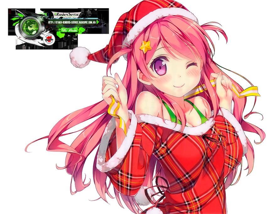 Anime girl christmas png, anime girl, Kawaii Christmas Anime HD wallpaper
