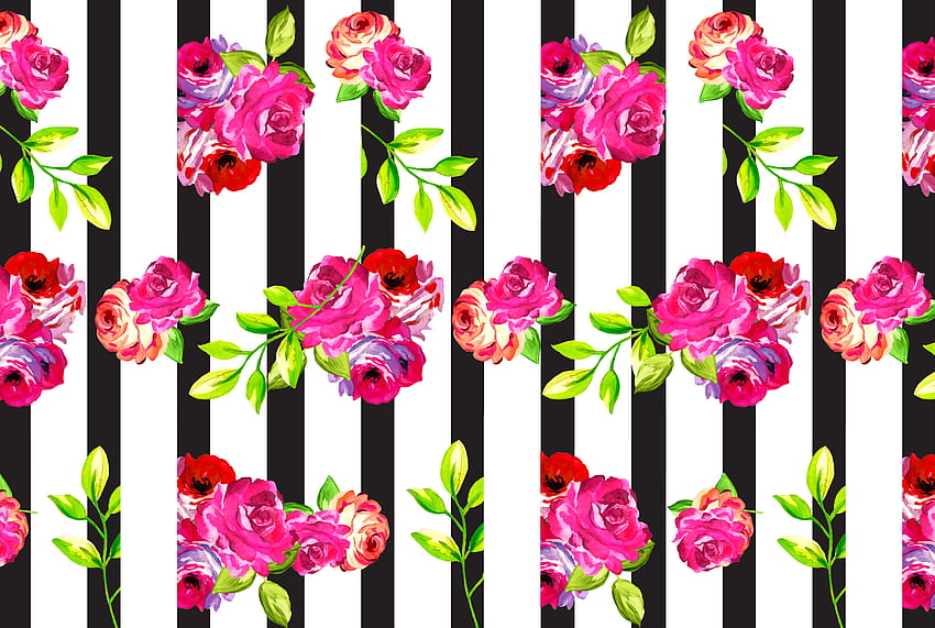 Floral Computer 435596 Floral And Stripes Background [] for your , Mobile & Tablet. Explore Flower Computer Background. Of Flowers, Flowers Full Size, Cute Flower Computer HD wallpaper