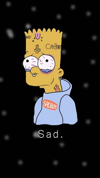 Bart Simpson, depressed sad, HD phone wallpaper