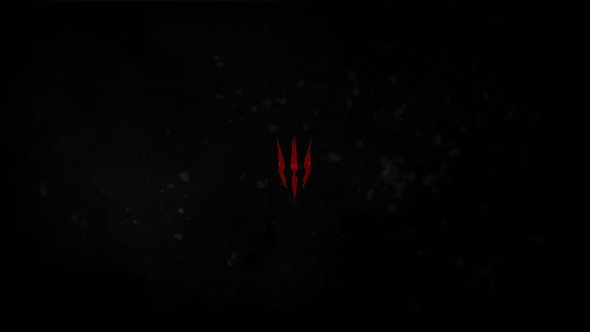 Video Games The Witcher 3 Wild Hunt Minimalism Simple Background Red Black Background - Resolution: HD wallpaper