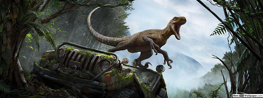 Jurassic Park Dual-Monitor HD-Hintergrundbild
