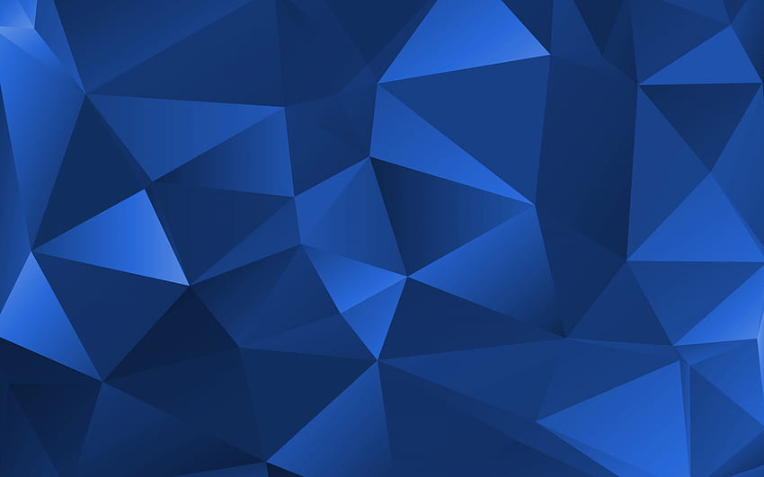 Blue Polygon Background Texturezine [], 모바일 및 태블릿용. 다각형을 탐색합니다. 매우 시원하고 낮은 폴리, 파란색 다각형 HD 월페이퍼