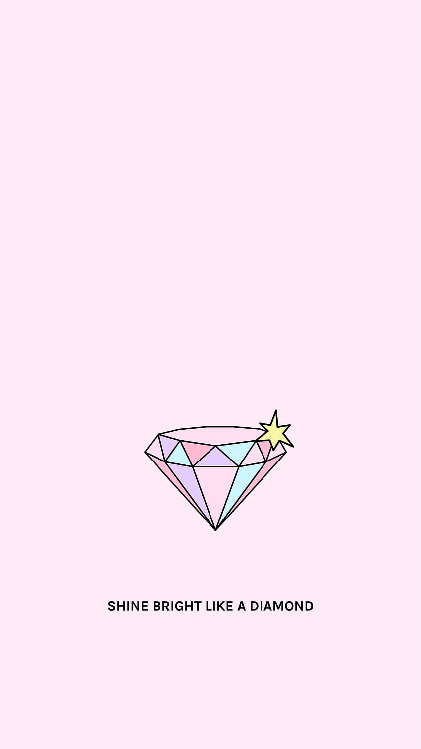 Lindo, rosa, simple, pink, diamante, fondo,de pantalla para celular,tmblr,  diamond aesthetic HD phone wallpaper | Pxfuel