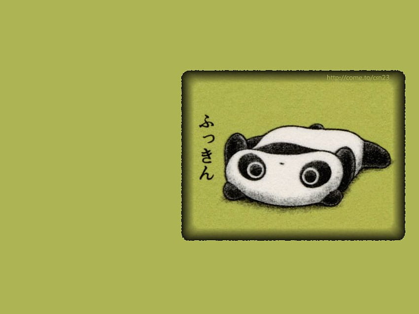 tare panda, animal, anime, green, panda HD wallpaper