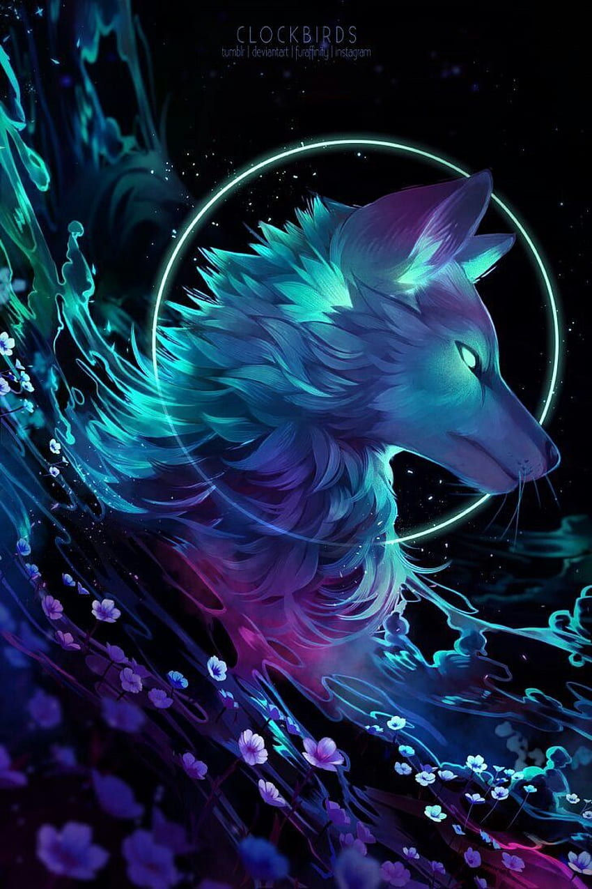 Fantasy Wolf, Fantasy Art, Anime Wolf, Cartoon Wolf, - Anime Wolf  Transparent Background, HD Png Download - vhv