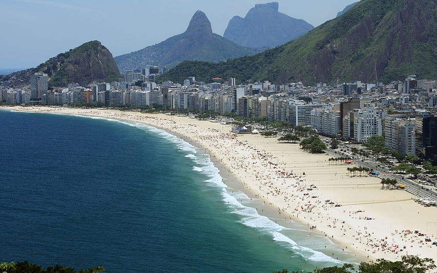 Playa de Copacabana en Río de Janeiro fondo de pantalla
