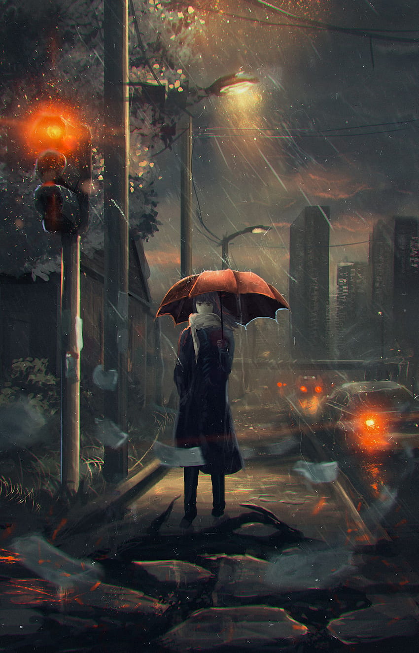 Rainy Day Anime, Rainy Day Painting HD phone wallpaper | Pxfuel