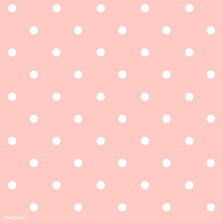 Pastel pink and white seamless polka dot pattern vector. by / fil. Pastel pink iphone, Dot pattern vector, Polka dots HD phone wallpaper