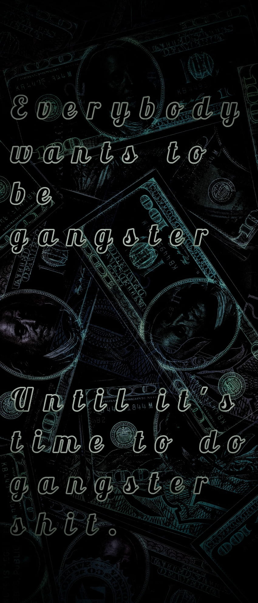 wants to be gangster, blackboard, alone, product, money, go hard, trappin HD phone wallpaper