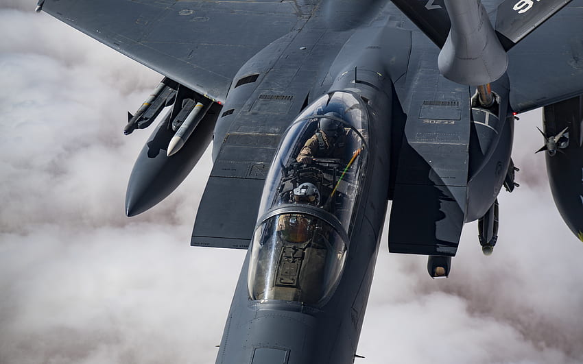 Mcdonnell Douglas F-15E Strike Eagle Mid-air Refueling, military, strike Eagle, F-15E, mcDonnell Douglas, aircraft HD wallpaper