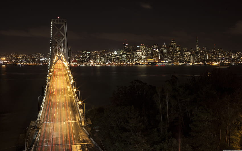 Oakland Körfezi Köprüsü, San Francisco ❤, Oakland Gecesi HD duvar kağıdı