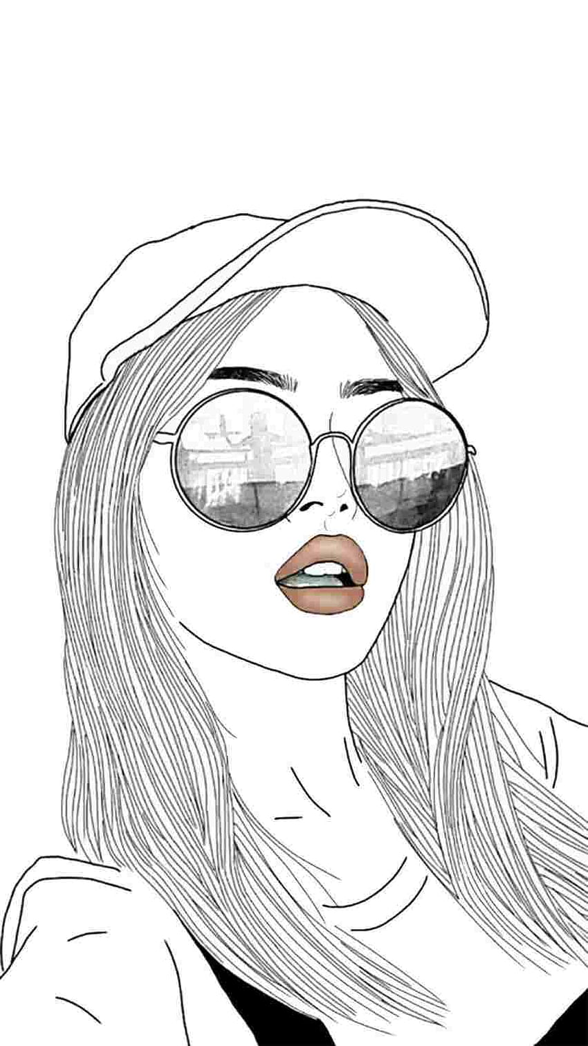 Tumblr girl drawing, Hipster Girl HD phone wallpaper | Pxfuel