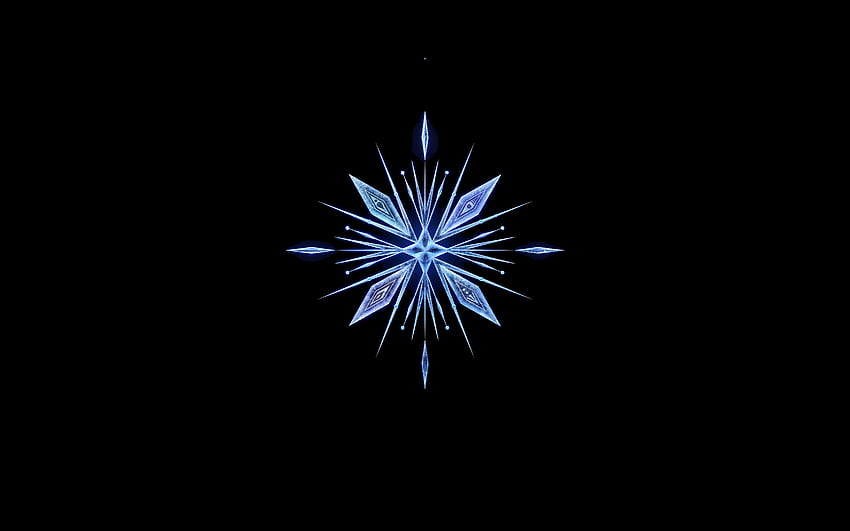 Frozen 2, snowflake, minimal HD wallpaper