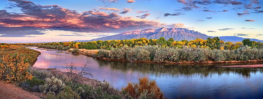 Rio Grande - พื้นหลังของ Rio Grande บน Bat, New Mexico Landscape วอลล์เปเปอร์ HD