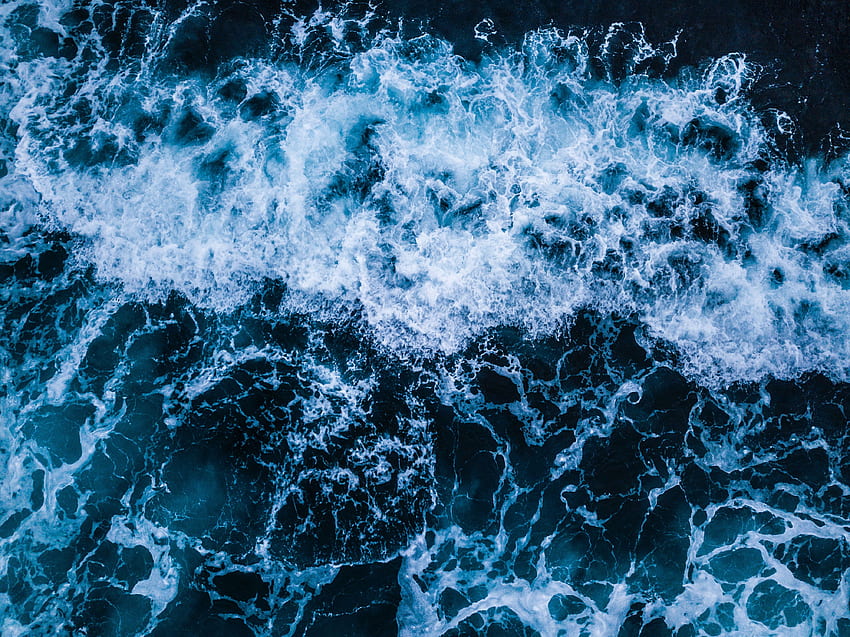 Nature, Water, Sea, Waves, View From Above, Foam, Surf HD wallpaper